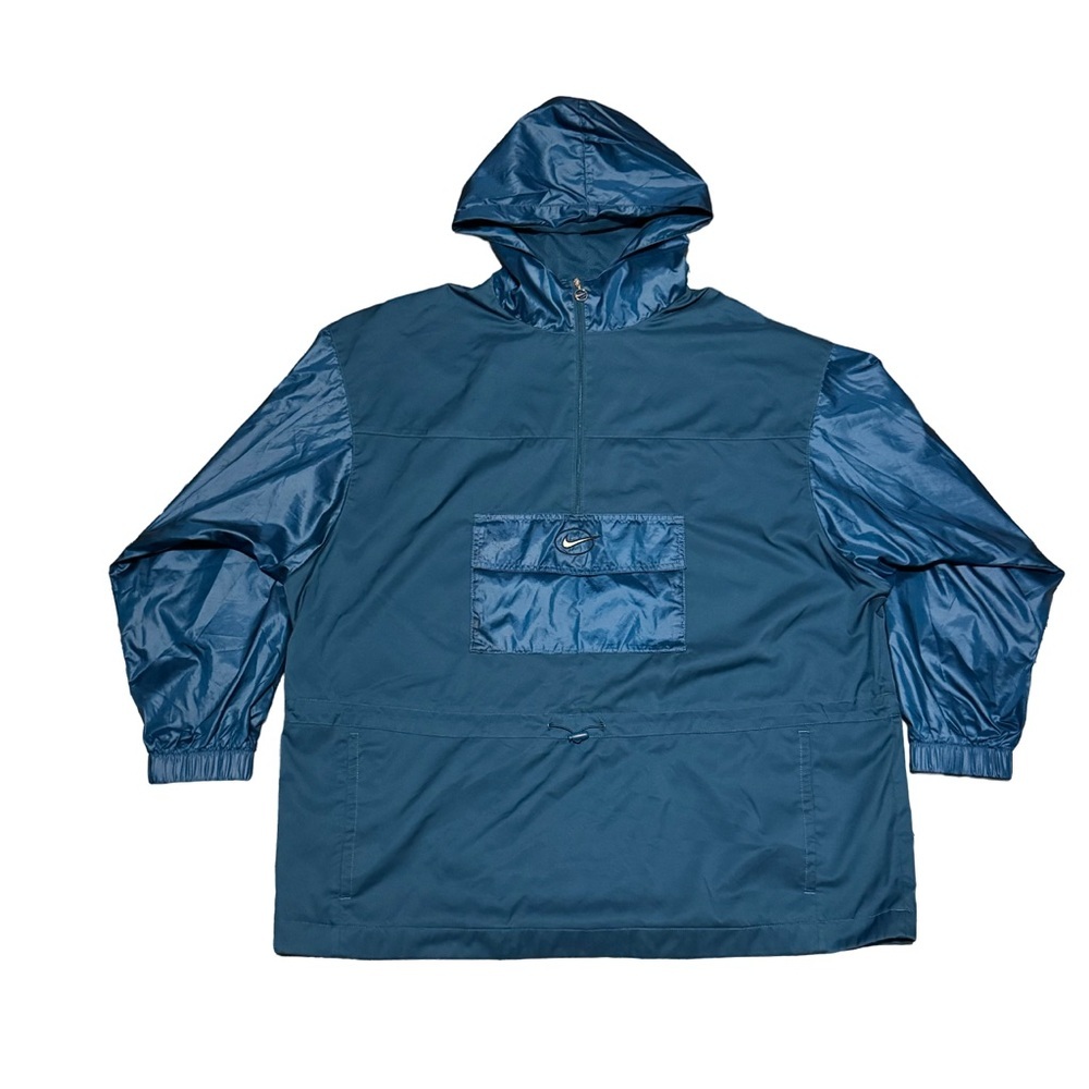 Nike Jacket Womens Medium Blue Icon Clash Retro Half Zip Windbreaker Pullover